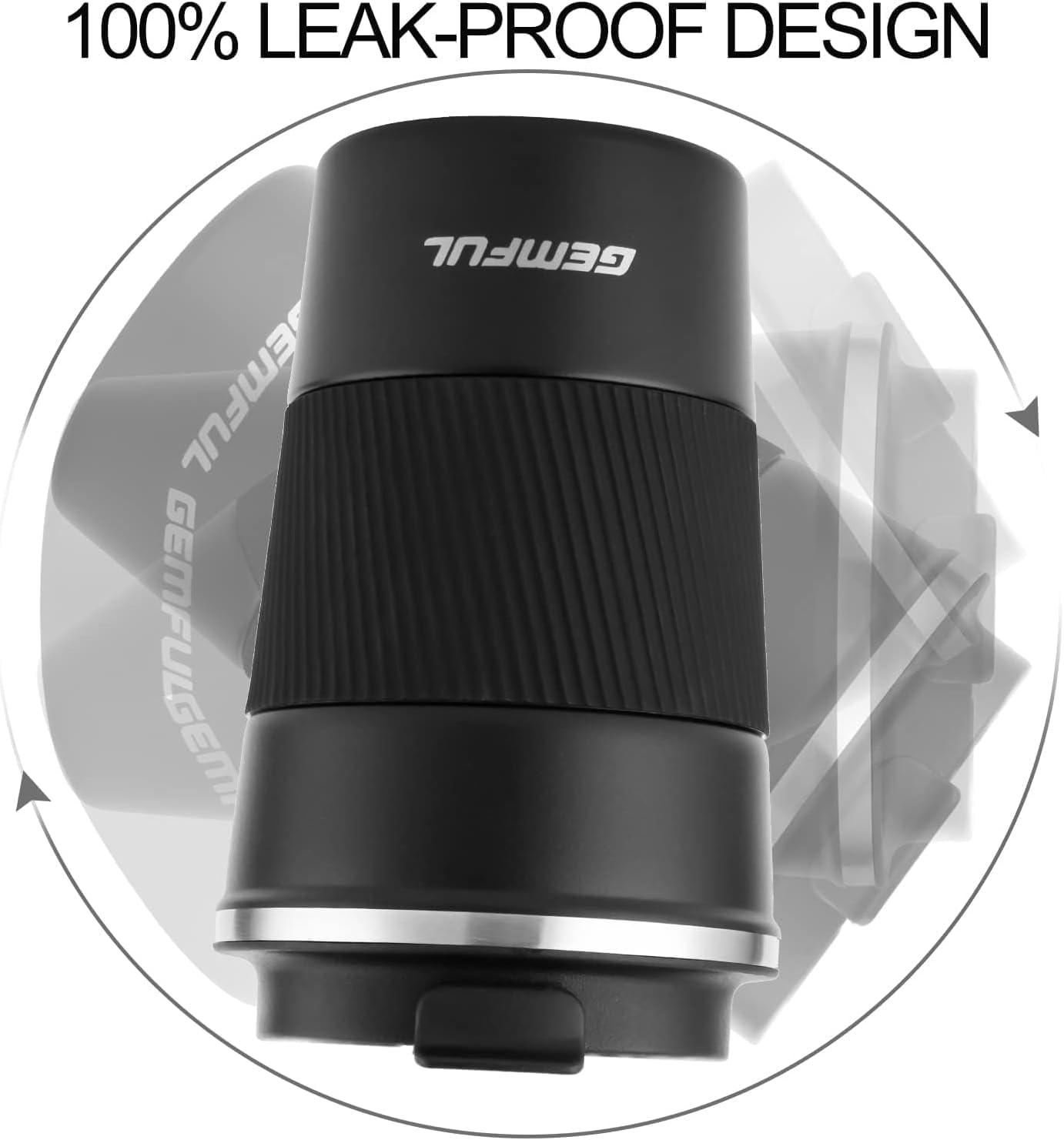 imageGEMFUL 17oz Travel Coffee Mug To Go with Lid Stainless Steel Insulated Cups Reusable Tumbler Leak Proof Coffee Lovers Gift for Hot Cold Drinks Women Men Office Car BlackGreen17oz