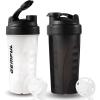 imageGEMFUL Shaker Bottle for Protein Mixes 28 oz BPAFree Leak Proof Shaker Smothies Cups with Sports Gym Mixer 2 Pack