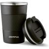 imageGEMFUL To Go Travel Coffee Mug with Lid 13 oz Insulated Cups Spill Proof Tumbler Leak Proof Vacuum Stainless Steel Reusable for Hot Cold Drinks Women Men 6 PackBlack13 oz