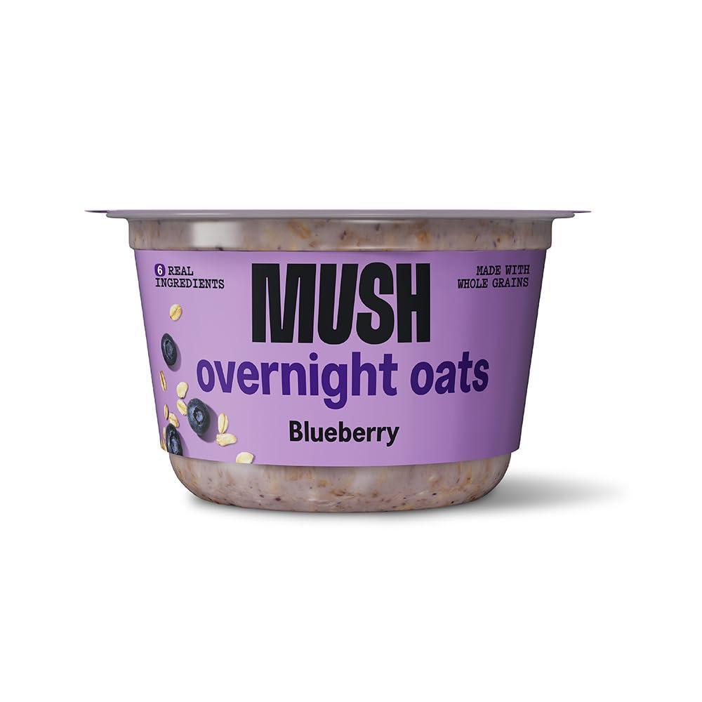 imageMUSH Overnight Oats Vanilla Bean Good Source of Fiber NonGMO Dairy Free Gluten Free 5ozBlueberry