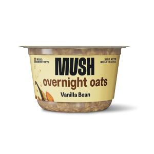 MUSH Overnight Oats – Vanilla Bean – Good Source of Fiber, Non-GMO, Dairy Free, Gluten Free, 5oz(Vanilla Bean)