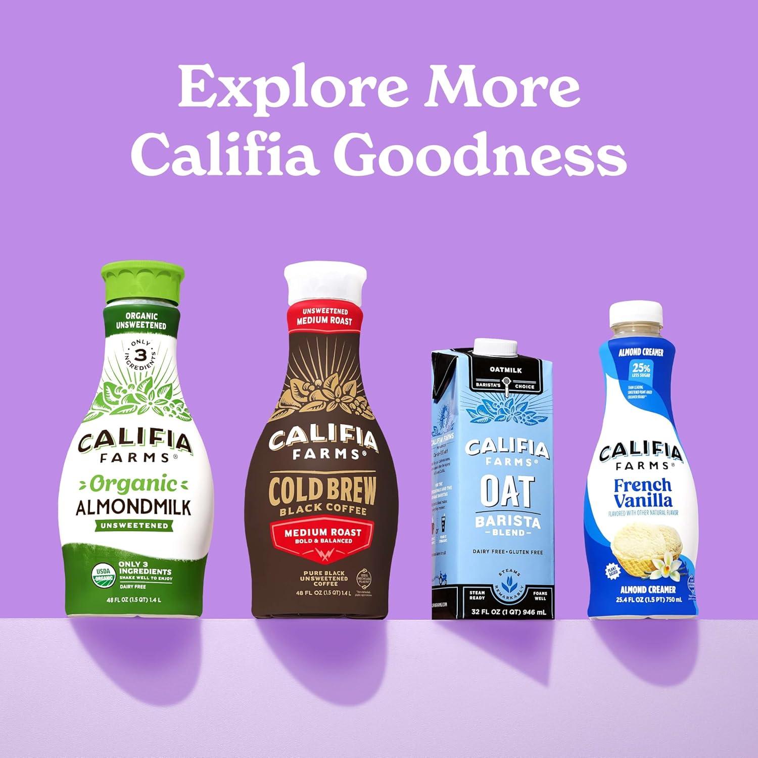 imageCalifia Farms Oat Barista Blend Oat Milk 32 Oz Dairy Free Vegan Plant Based Gluten Free Non GMO Milk Frother Coffee Creamer32 Fl Oz Pack of 1