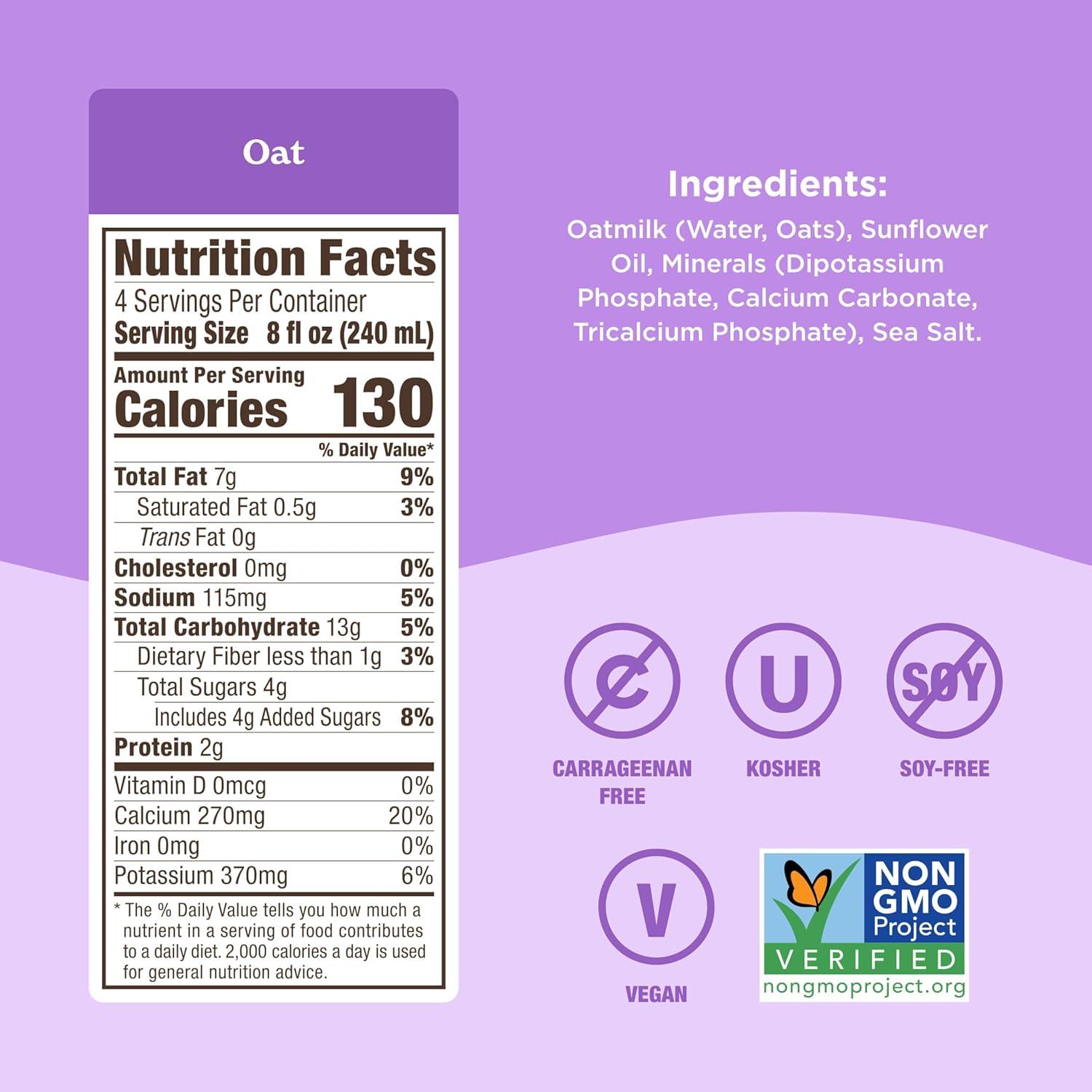 imageCalifia Farms Oat Barista Blend Oat Milk 32 Oz Dairy Free Vegan Plant Based Gluten Free Non GMO Milk Frother Coffee Creamer32 Fl Oz Pack of 1