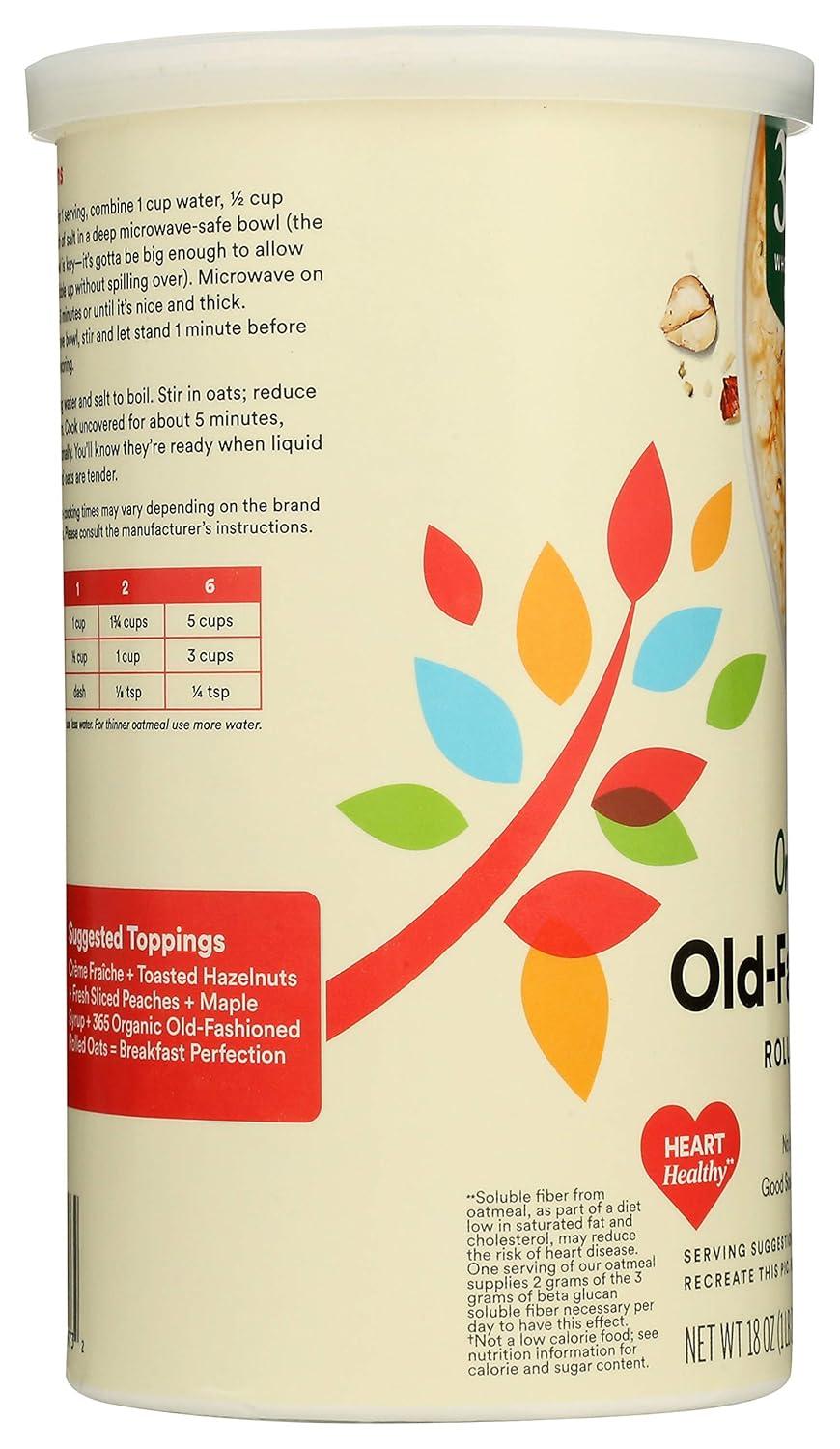 image365 by Whole Foods Market Organic OldFashioned Rolled Oats 42 Ounce18 Ounce Pack of 1