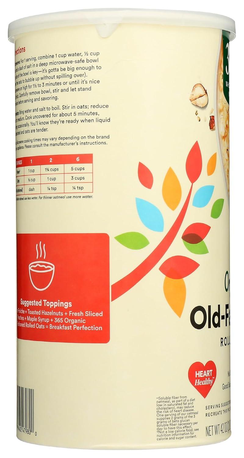 image365 by Whole Foods Market Organic OldFashioned Rolled Oats 42 Ounce42 Ounce Pack of 1