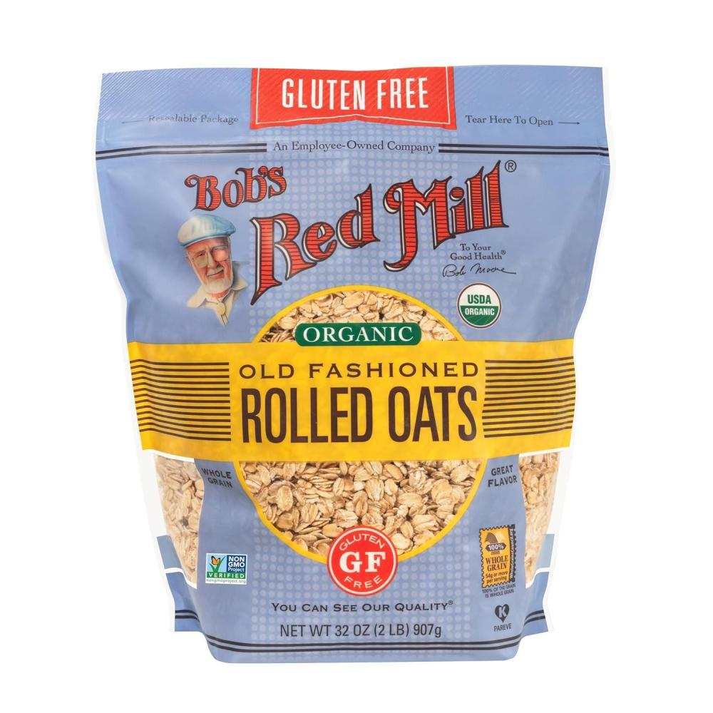 image:imageBobs Red Mill Gluten Free Organic Old Fashioned Rolled Oats 32oz Pack of 1 Non GMO Whole Grain Vegan KosherOG GF Old Fashioned Oats